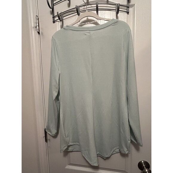 Colsie Glitter Romper Short Pajama Long Sleeve Mint Green Women’s L Metallic EUC - Picture 2 of 16